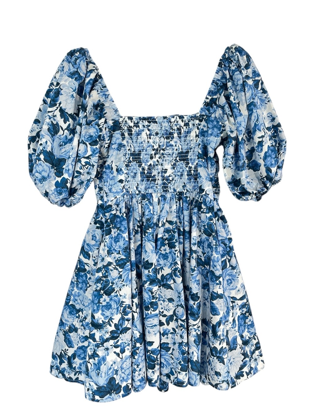 Abercrombie & Fitch The A&F Emerson Poplin Puff Sleeve Mini Dress Size Small - Picture 9 of 10